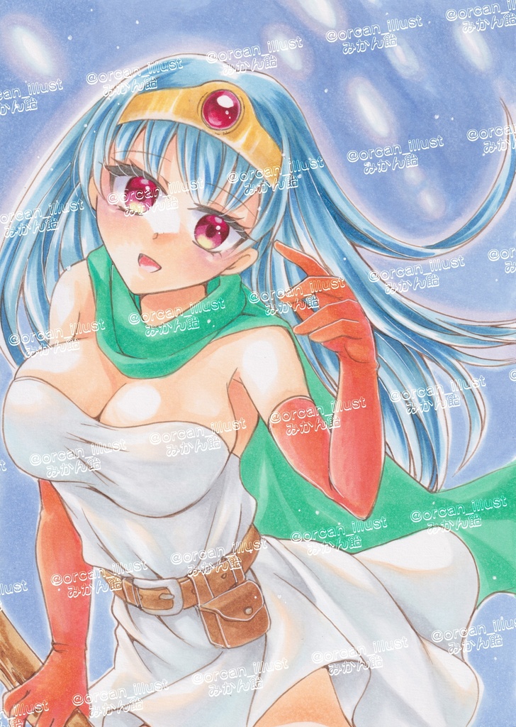 アナログイラスト　女賢者　ドラクエ３　A5