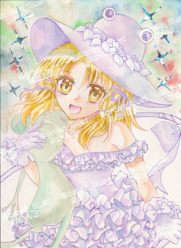 手描きアナログイラスト東方☆洩矢諏訪子☆東方ロストワード