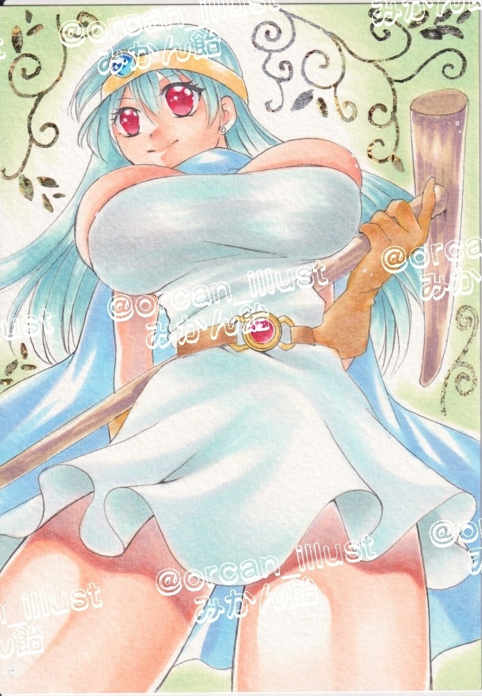 手描きアナログイラストドラクエ３女賢者