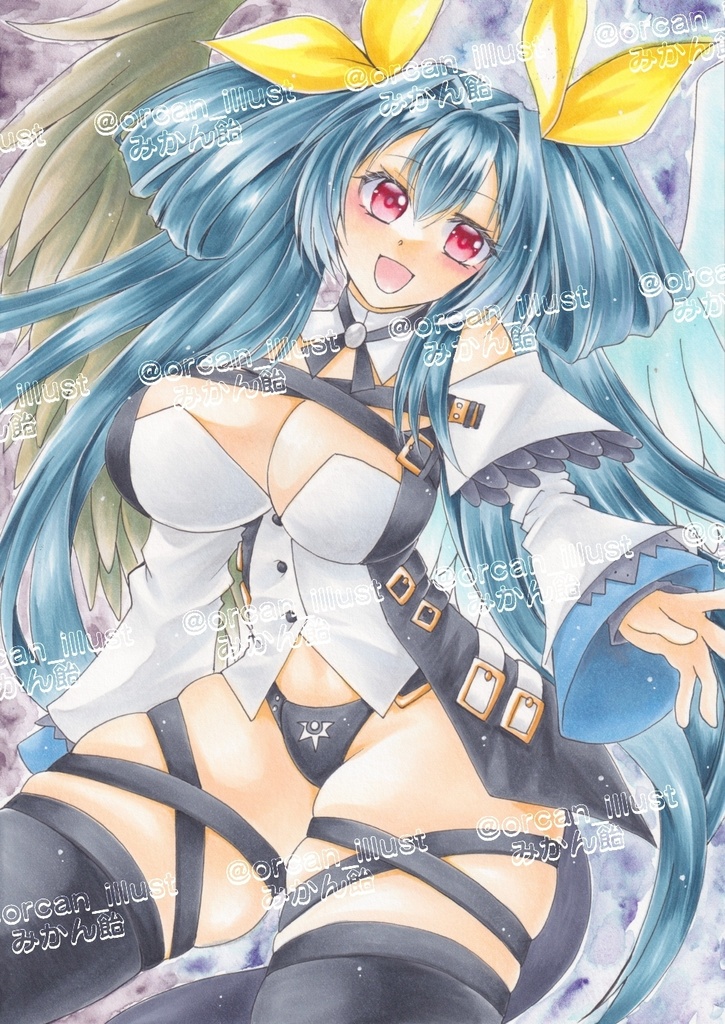 手描きアナログイラストギルティギアディズィー