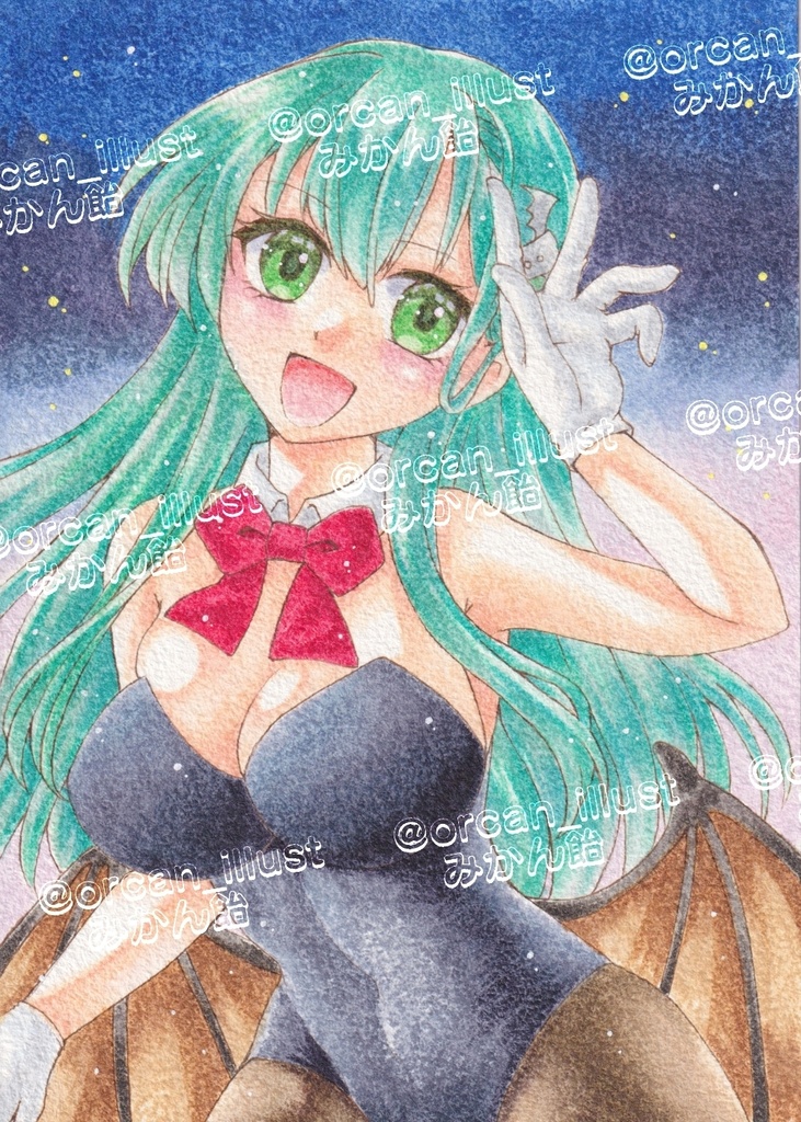 艦これ鈴谷☆サキュバス☆アナログイラスト