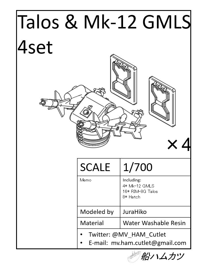 1/700 タロス & GMLS セット / Talos & GMLS set