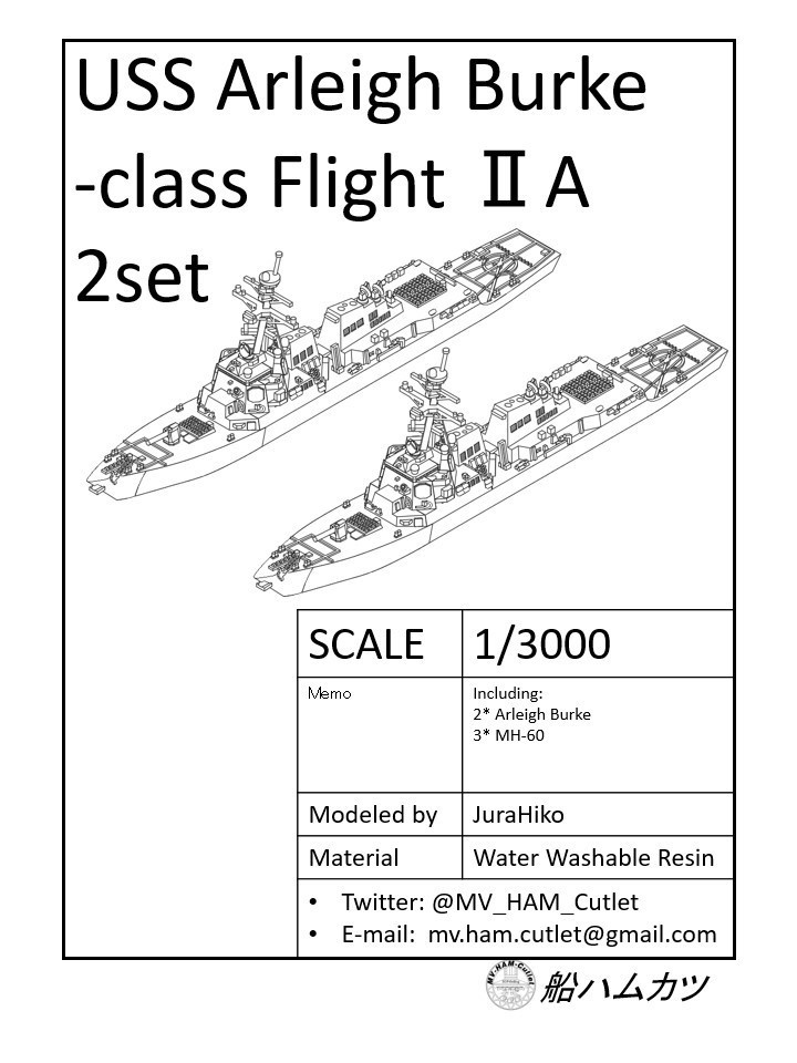 1/3000 アーレイバーク級フライトⅡA / Arleigh Burke-class Flight IIA