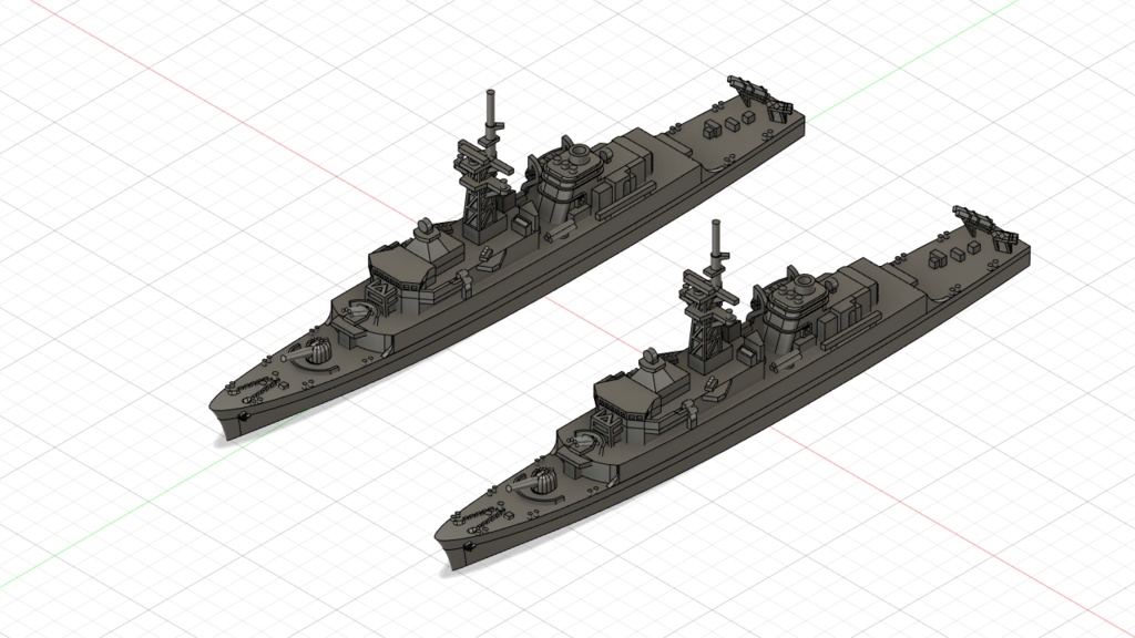 1/3000 ゆうばり型護衛艦 2隻セット / Yubari-class 2set