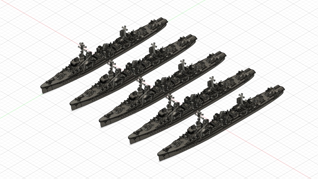 1/3000 陽炎型駆逐艦 / Kagero-class destroyer - 船ハムカツ