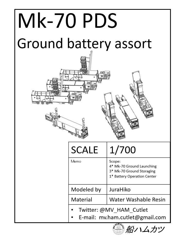 1/700 Mk-70 PDS 車載仕様編成 / Mk-70 PDS Ground Battery