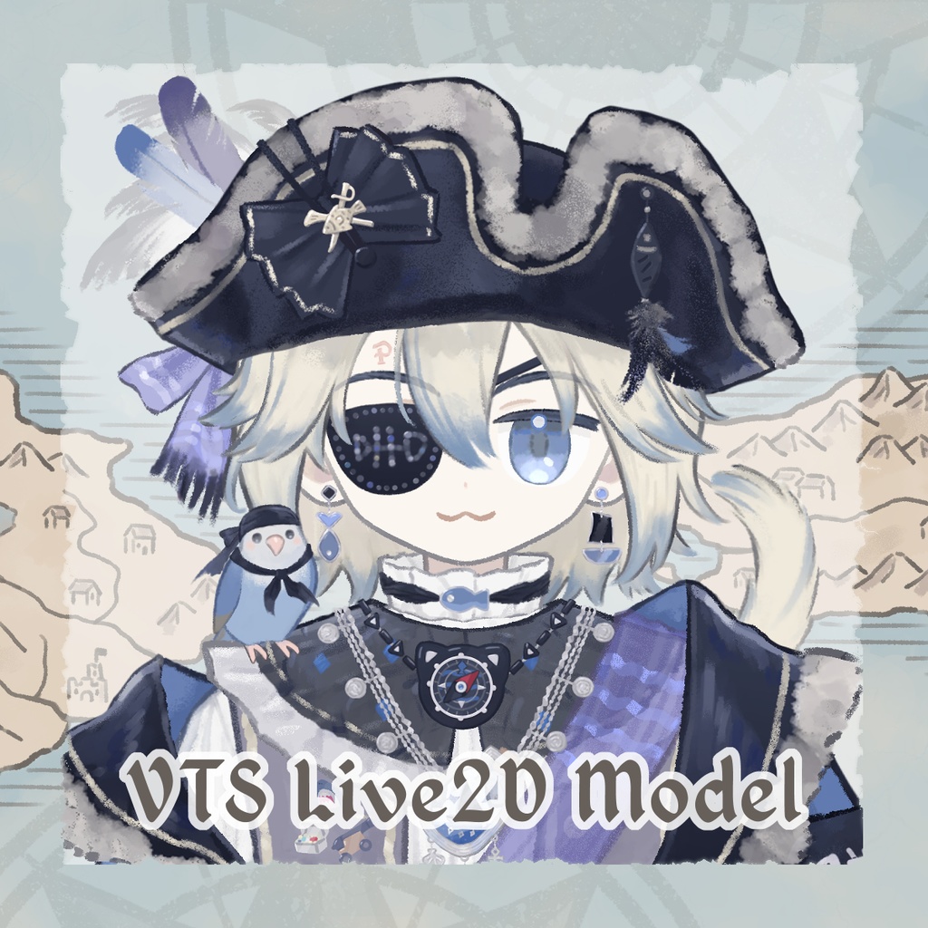 【Limited】 Pirate Cat Live2D Model for VTS