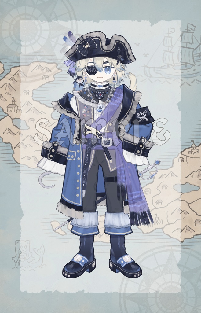 【Limited】 Pirate Cat Live2D Model for VTS