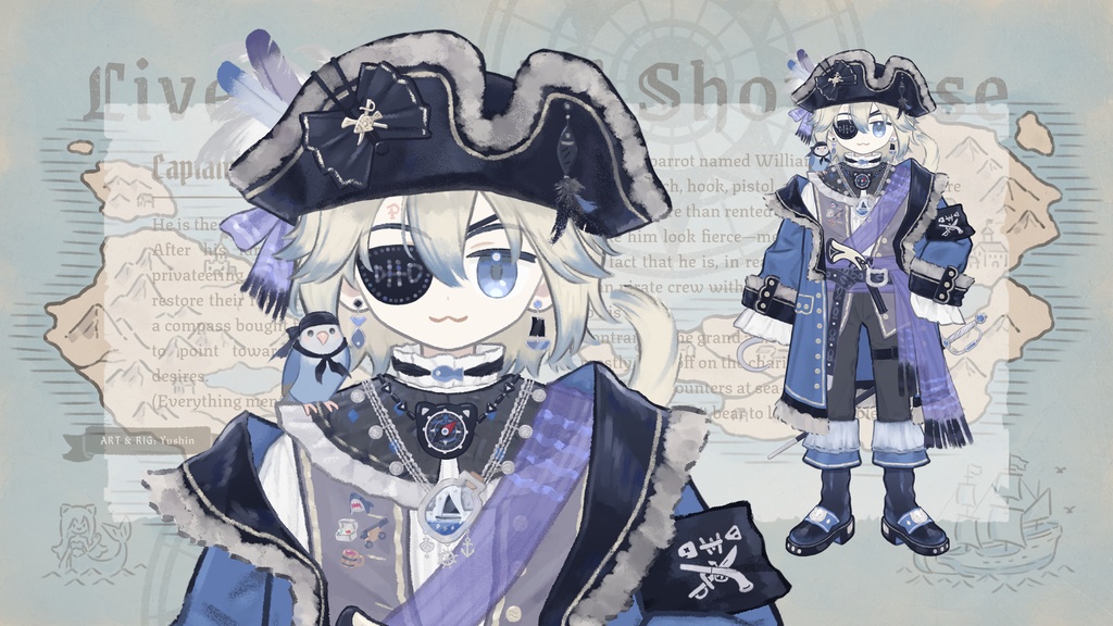 【Limited】 Pirate Cat Live2D Model for VTS