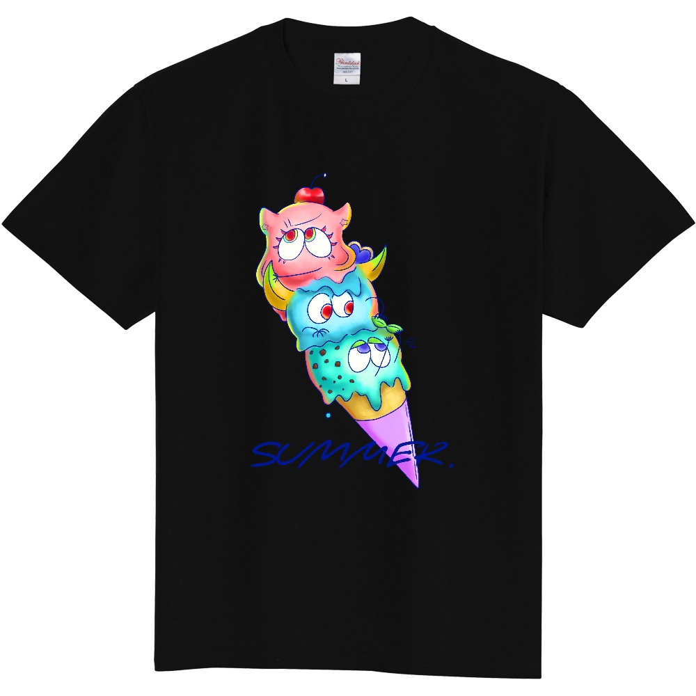 3段重ねSUMMER 黒