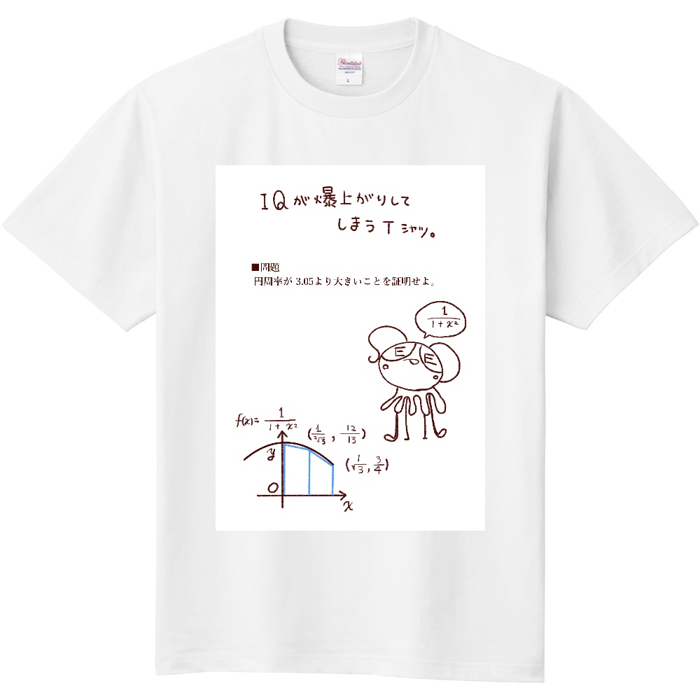 IQが爆上がりしてしまうTシャツ 白
