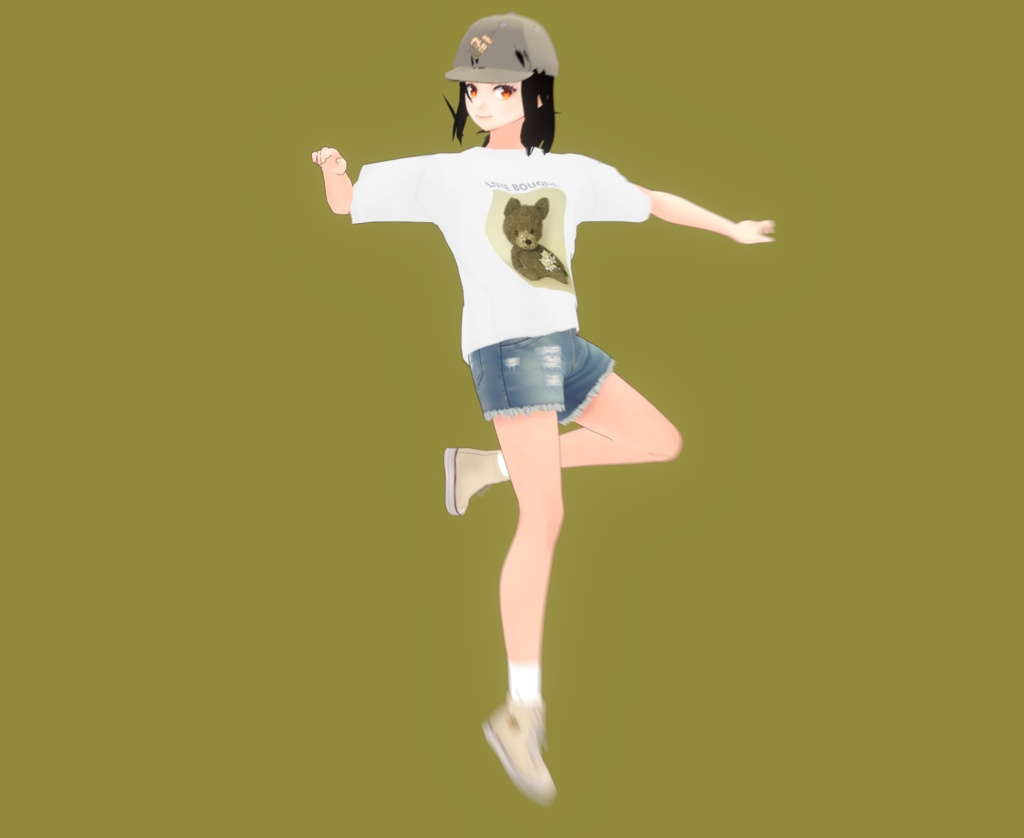 カゼコ(花熊Tシャツ)for VRoidstudio