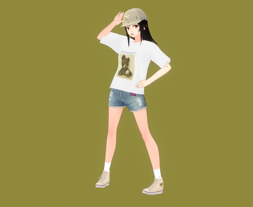 カゼコ(花熊Tシャツ)for VRoidstudio