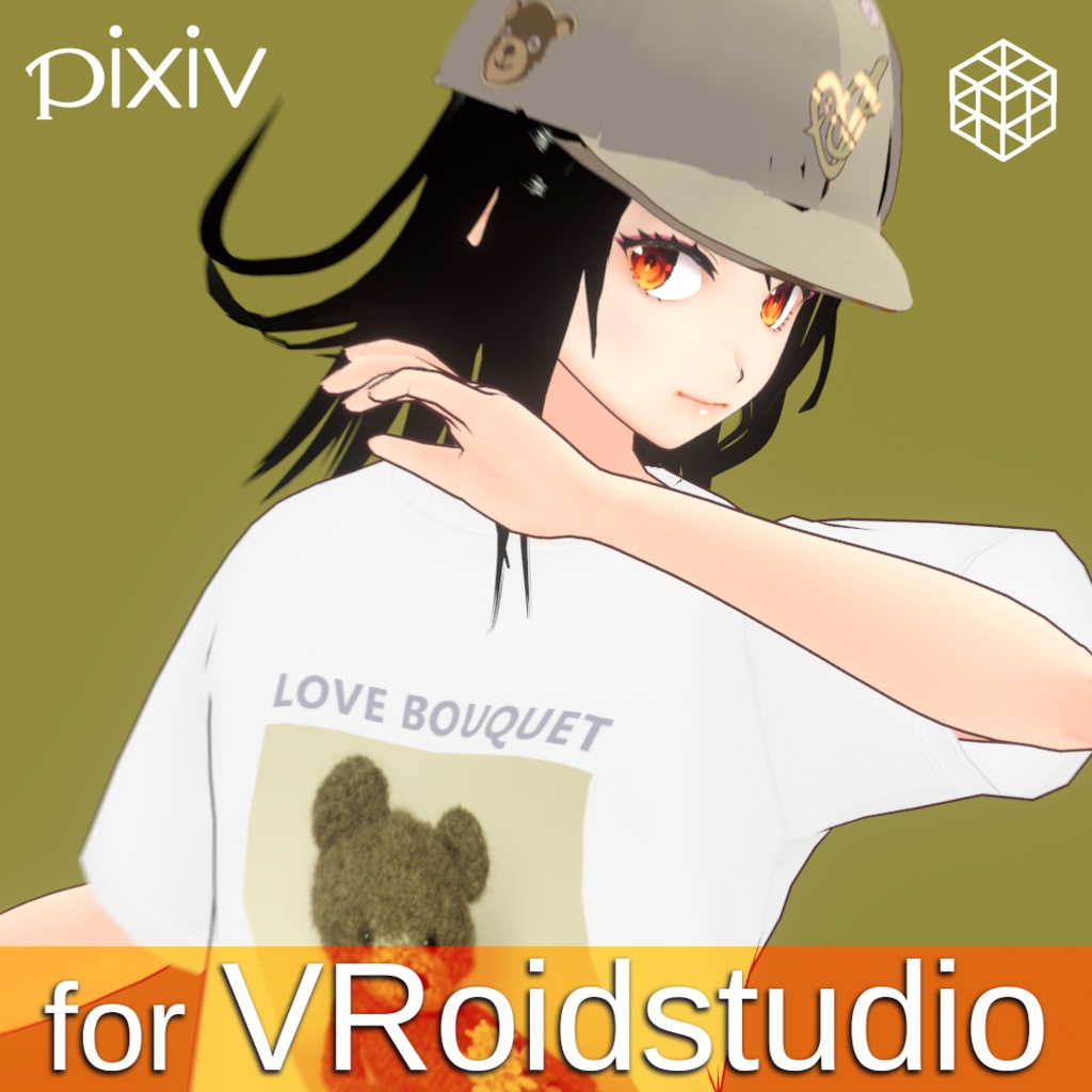カゼコ（花熊Tシャツ）for VRoidstudio