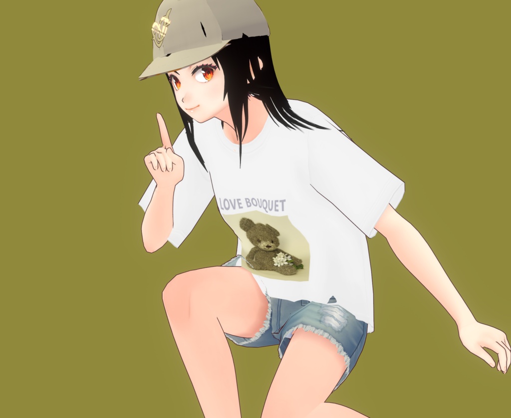 カゼコ(花熊Tシャツ)for VRoidstudio