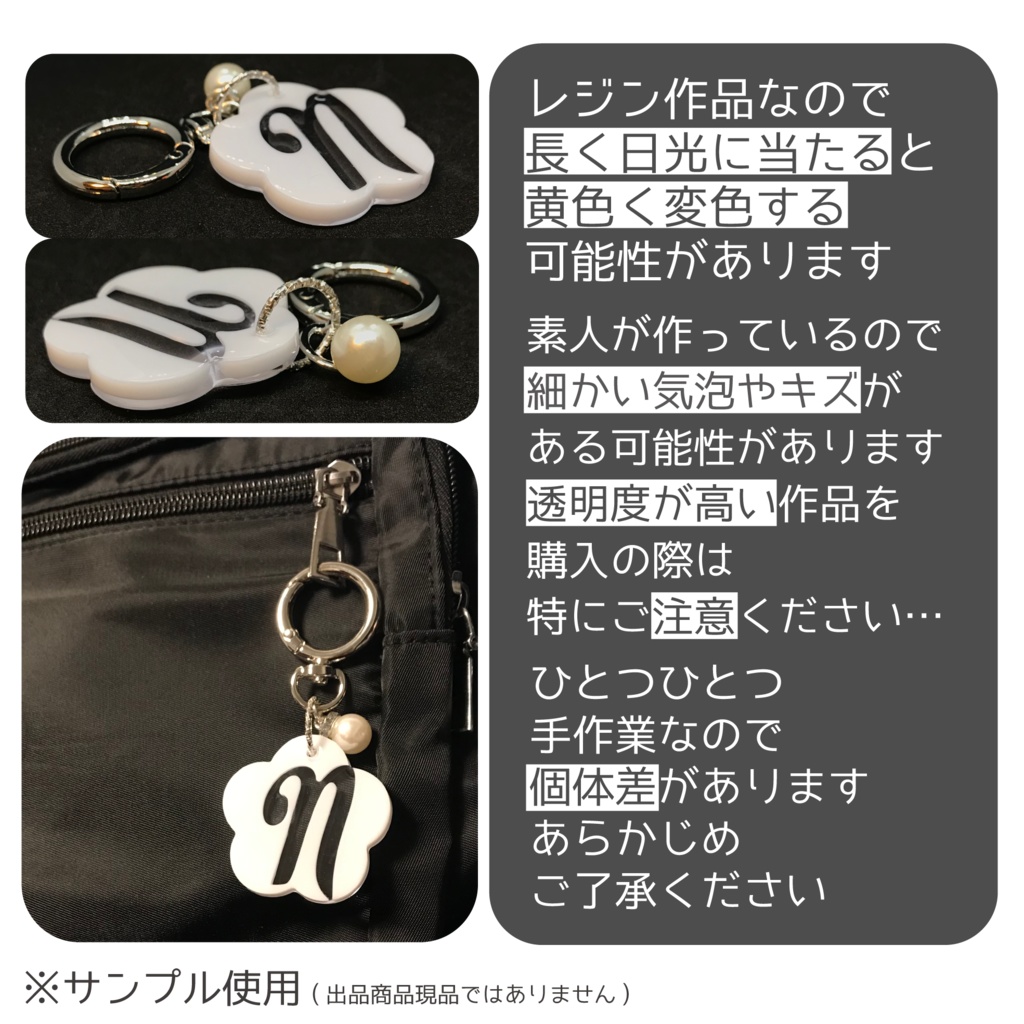 ネス さん メンカラーイメージキーホルダー (おはなイニシャル)