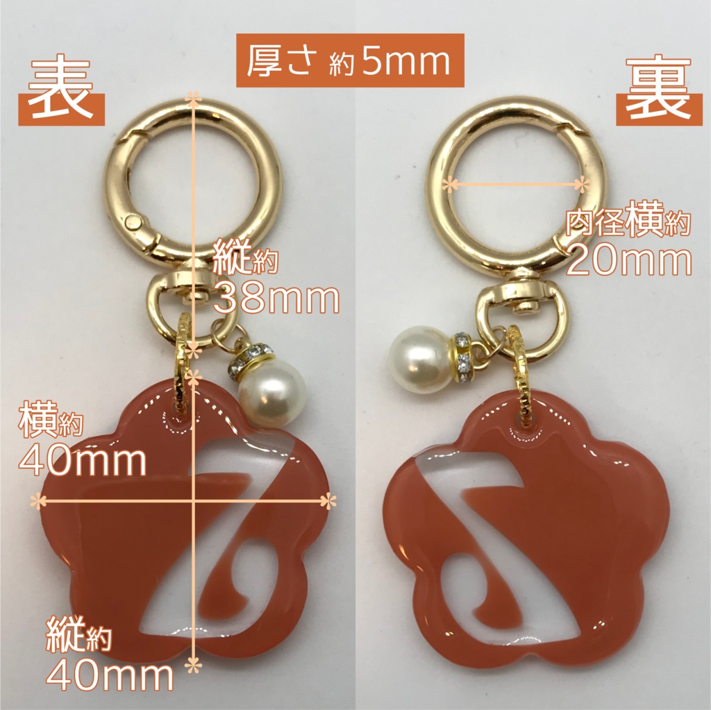 ゾマ さん メンカラーイメージキーホルダー (おはなイニシャル)