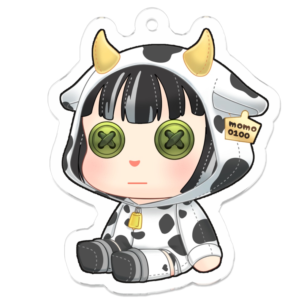 うしのぬいぐるみ アクリルキーホルダー