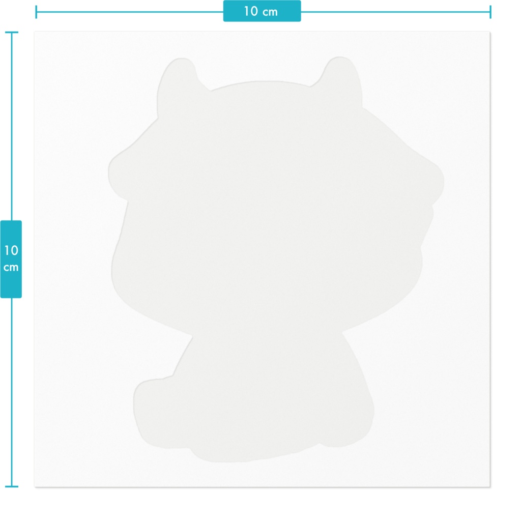 うしのぬいぐるみ ステッカー