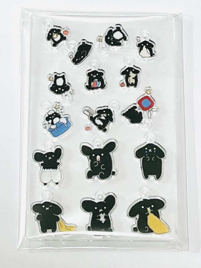 黒うさぎちゃんミニミニアクキー素材