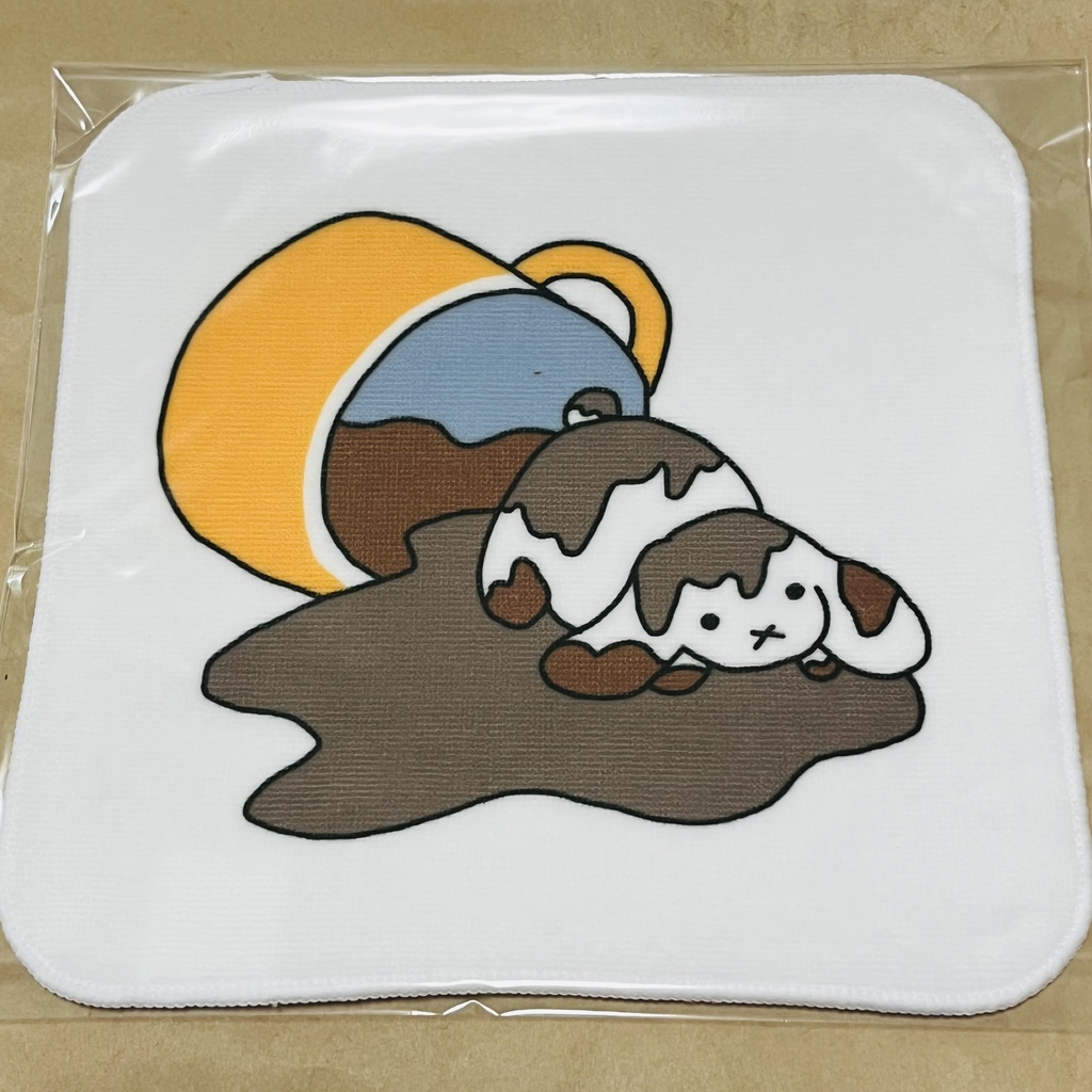 #8 こぼしちゃったの。うさぎハンカチ