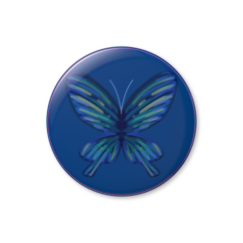 鳳蝶の缶バッジ