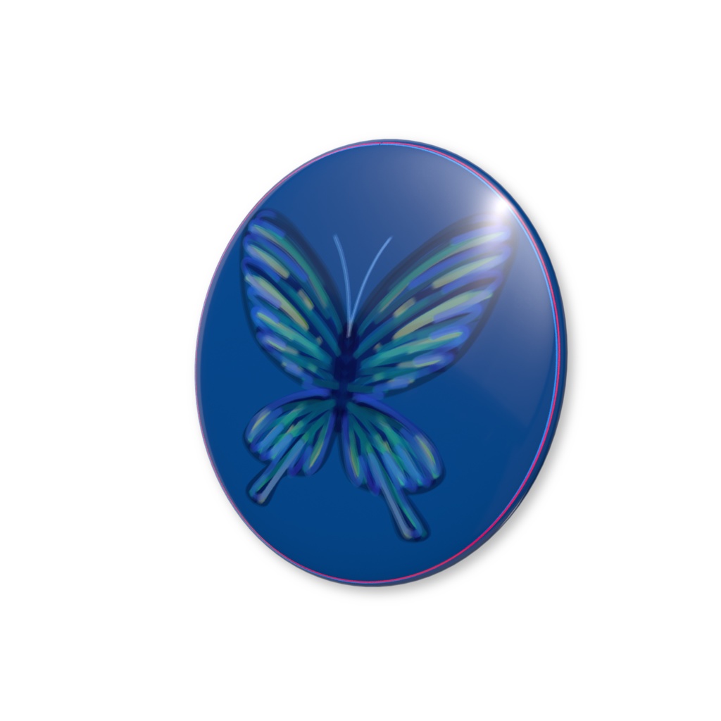 鳳蝶の缶バッジ