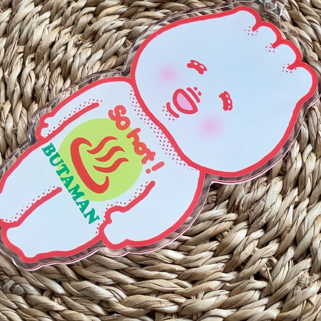 BUTAMAN so hot ! キーホルダー (レッド)