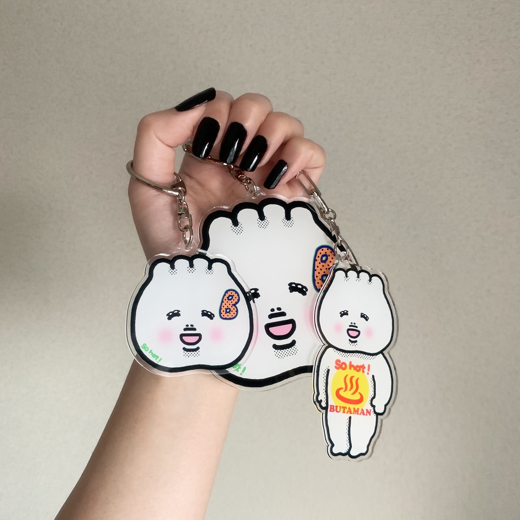 BUTAMAN so hot ! キーホルダー (ブラック)