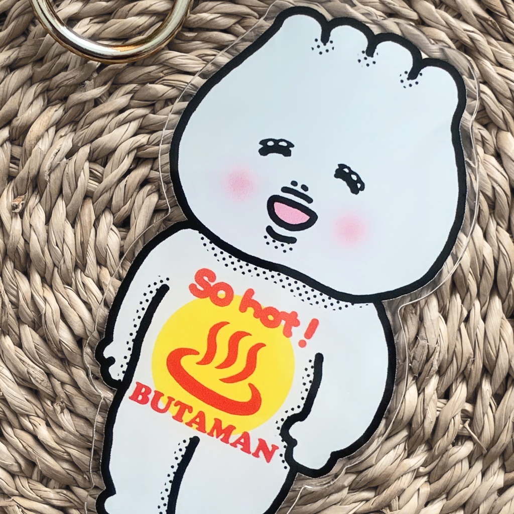 BUTAMAN so hot ! キーホルダー (ブラック)