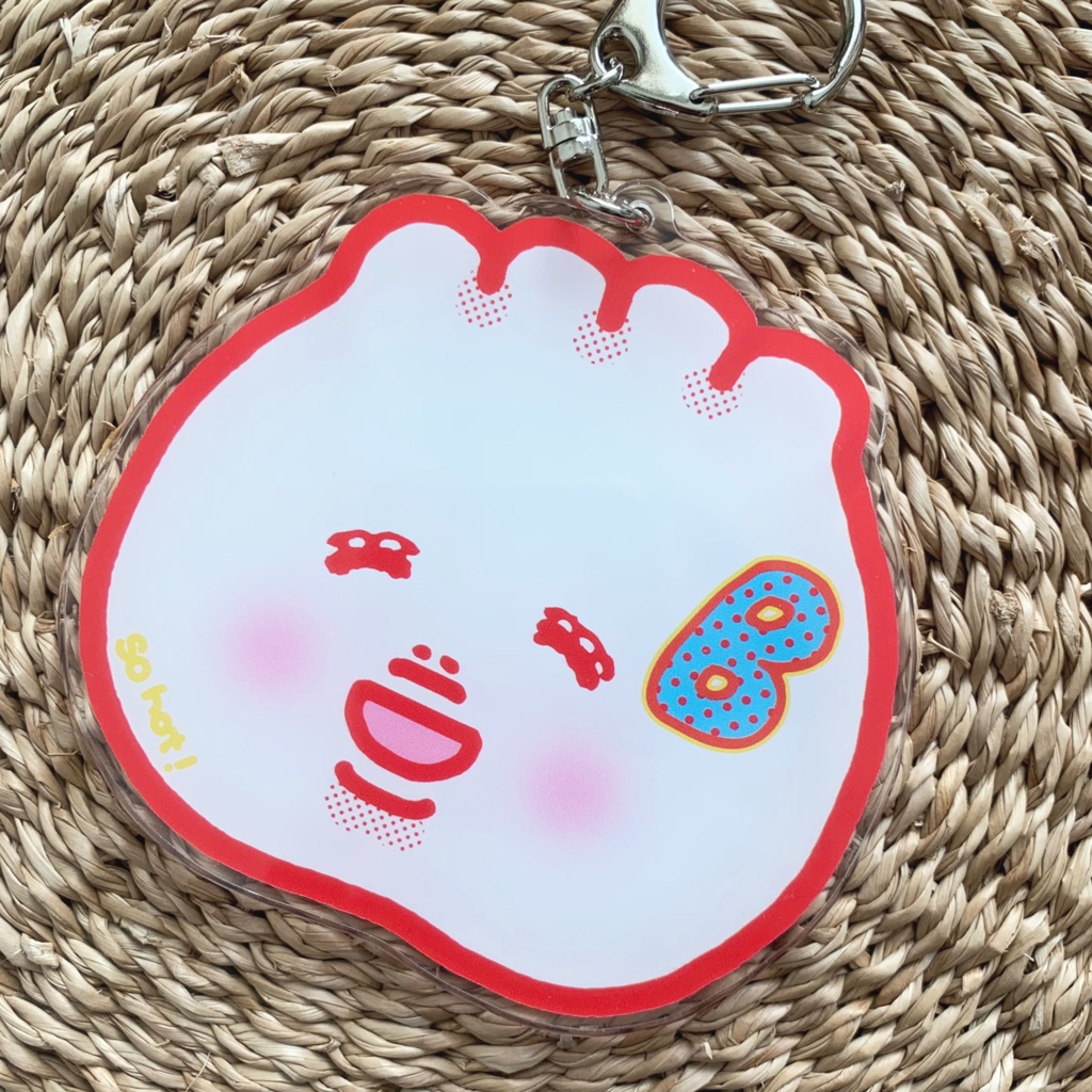 BUTAMAN FACE キーホルダー BIG (レッド)