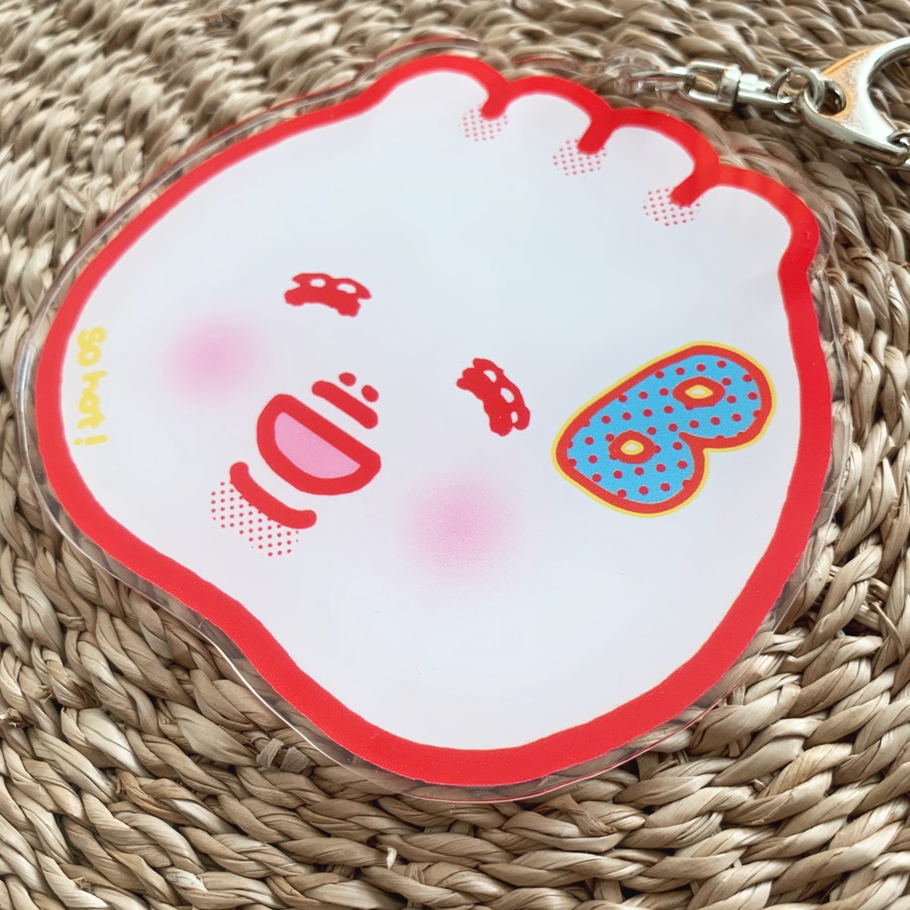 BUTAMAN FACE キーホルダー BIG (レッド)