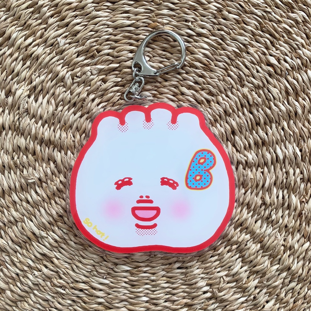 BUTAMAN FACE キーホルダー BIG (レッド)