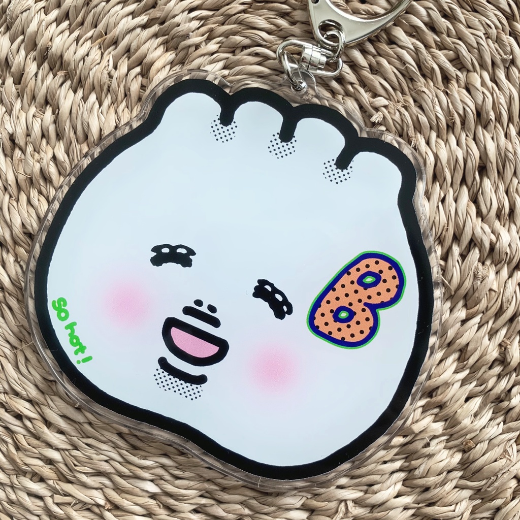 BUTAMAN FACE キーホルダー BIG (ブラック)