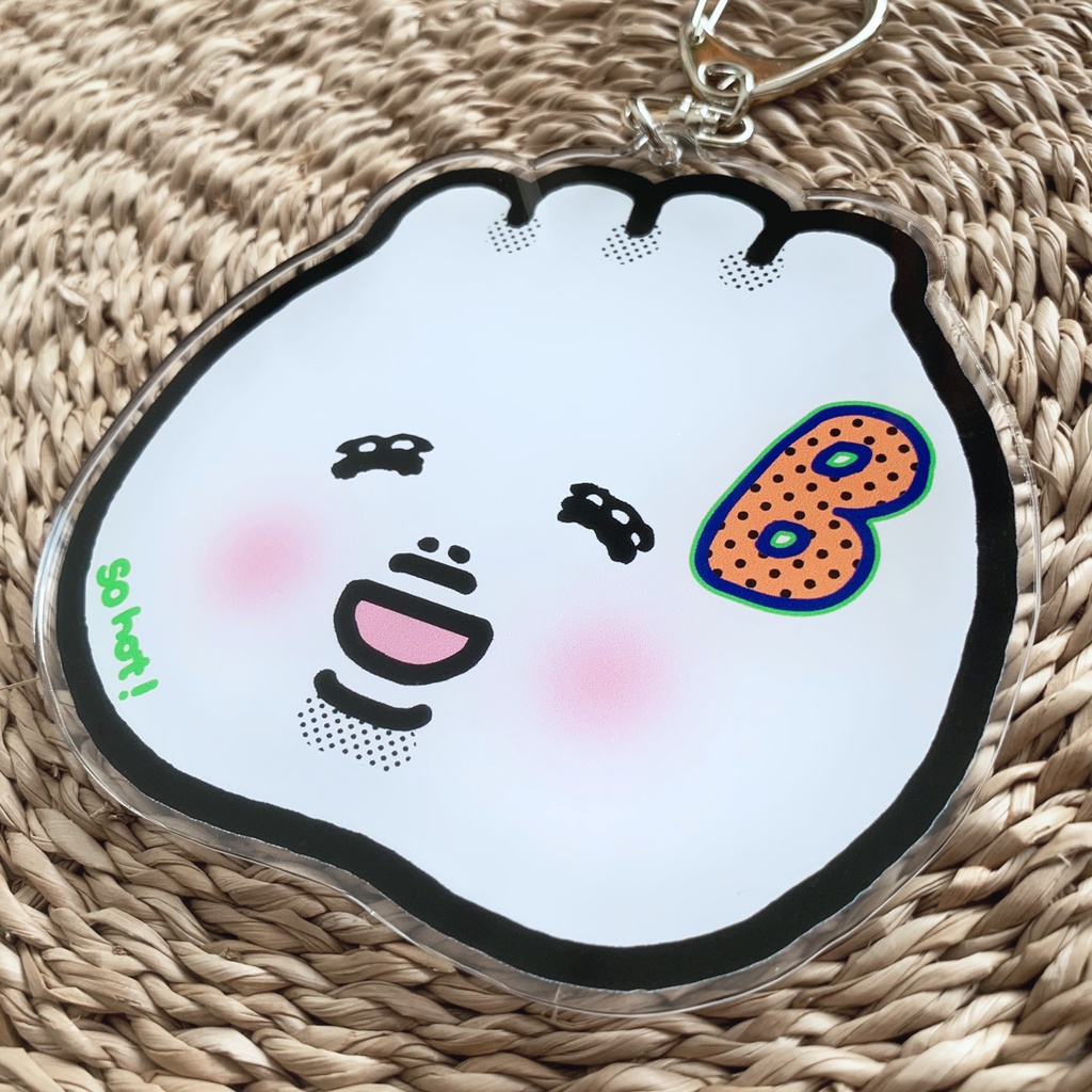 BUTAMAN FACE キーホルダー BIG (ブラック)