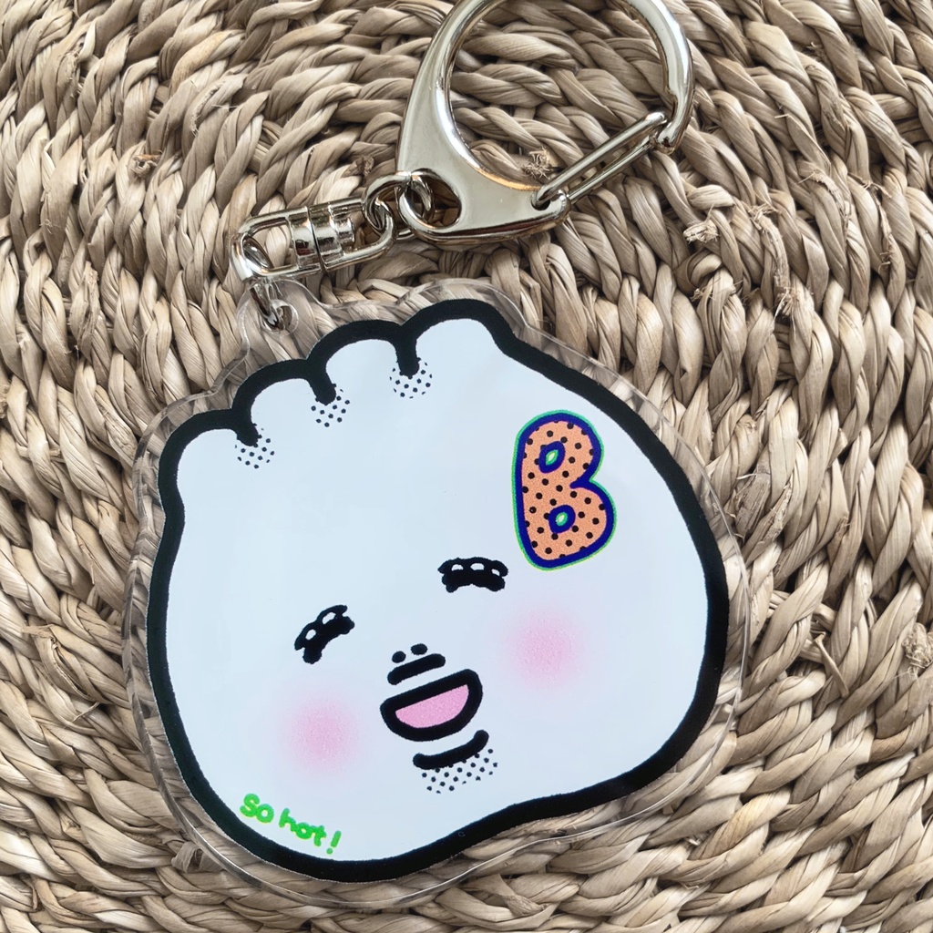 BUTAMAN FACE キーホルダー SMALL (ブラック)