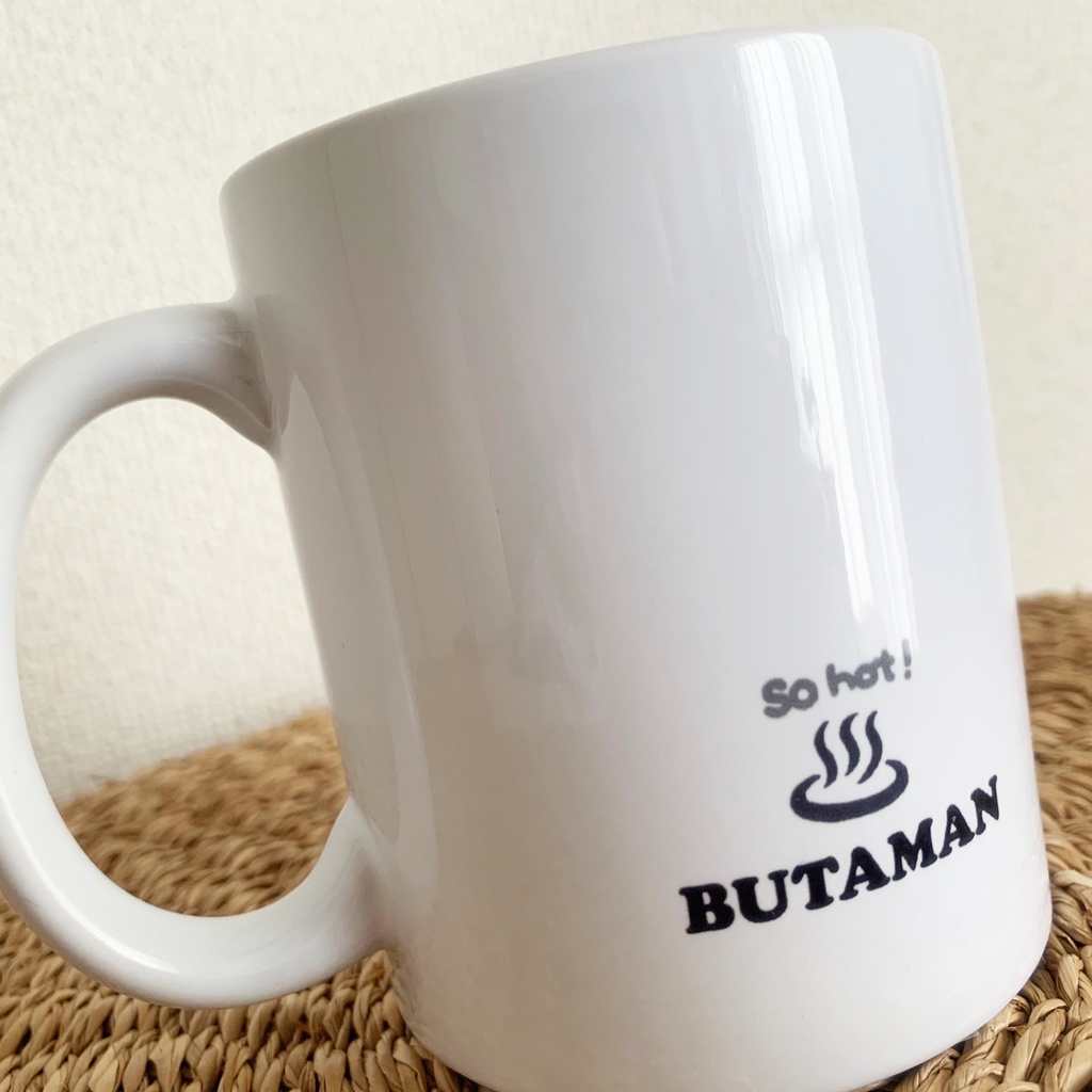 BUTAMAN Face マグカップ (ブラック)