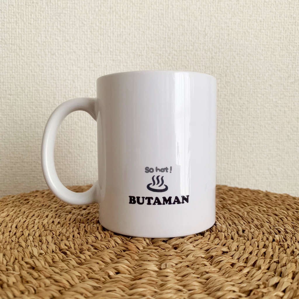 BUTAMAN Face マグカップ (ブラック)