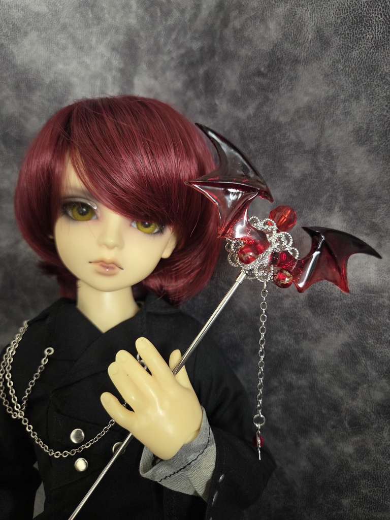 魔法スティック　赤コウモリ