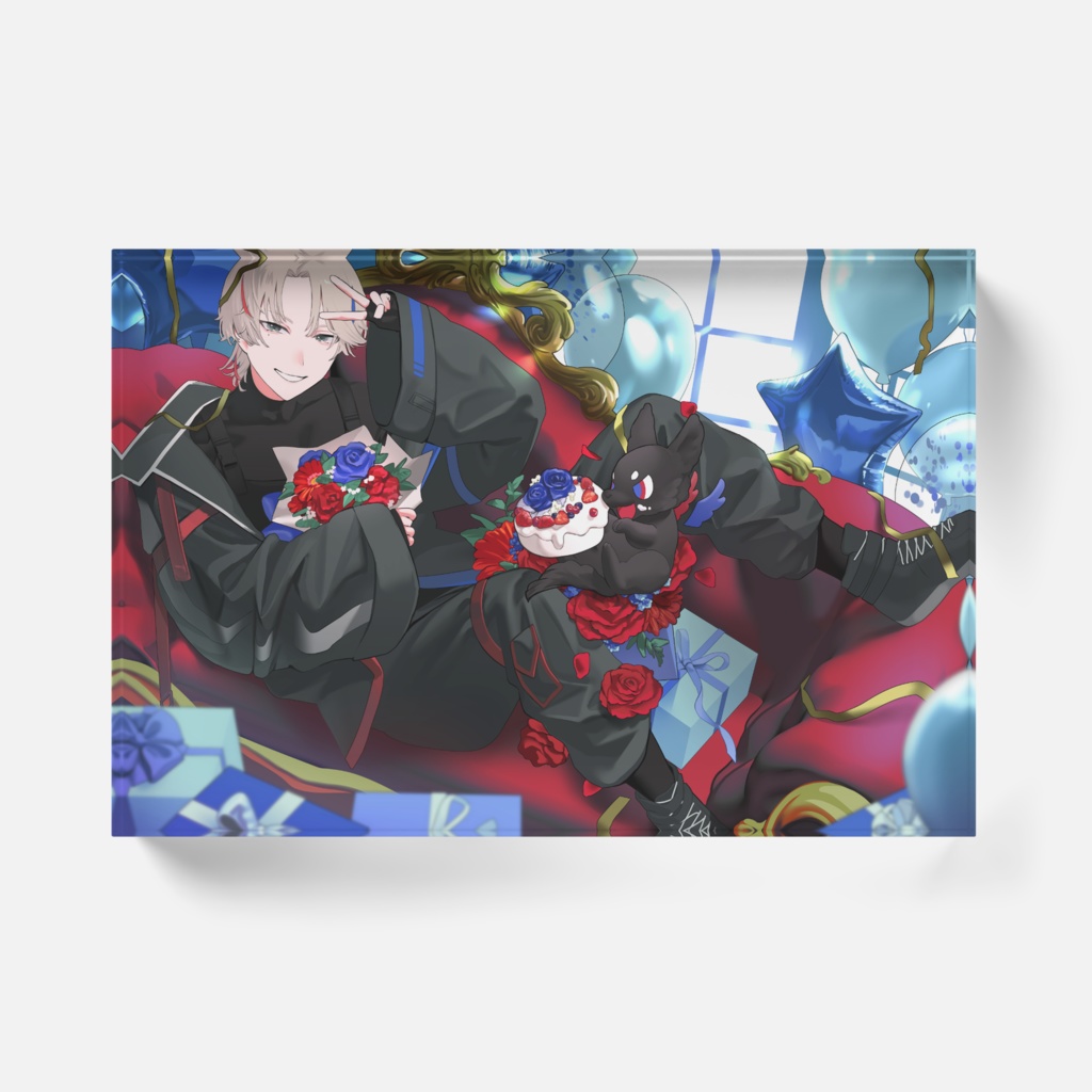 【柊ひつぎ】ハーフアニバーサリー記念イラストアクリルブロック
