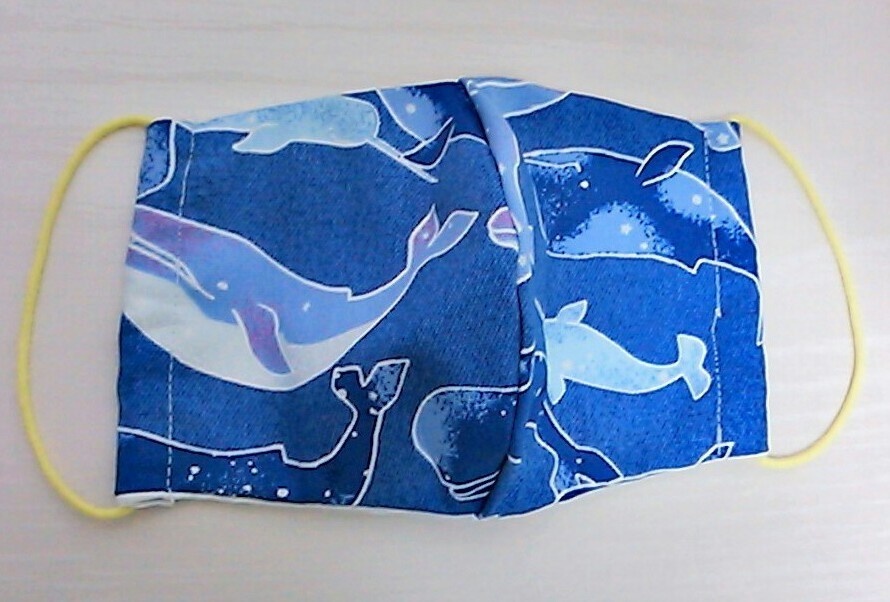 クジラ 立体布マスク大人用
