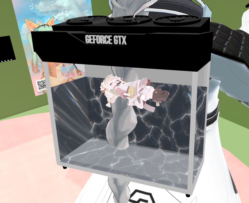 【VRChat想定】フレンドといっしょに旅できる水槽リュック【無料】