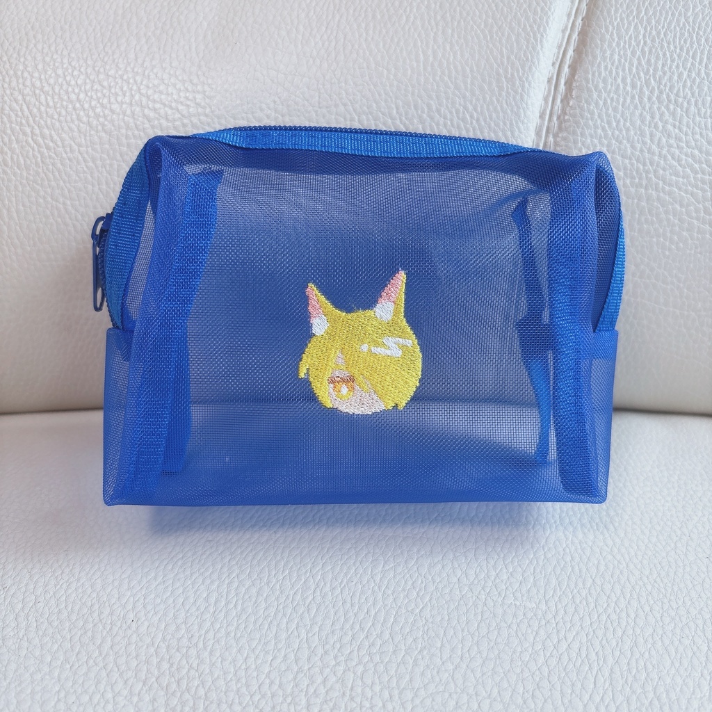 ムリナール刺繍メッシュポーチ