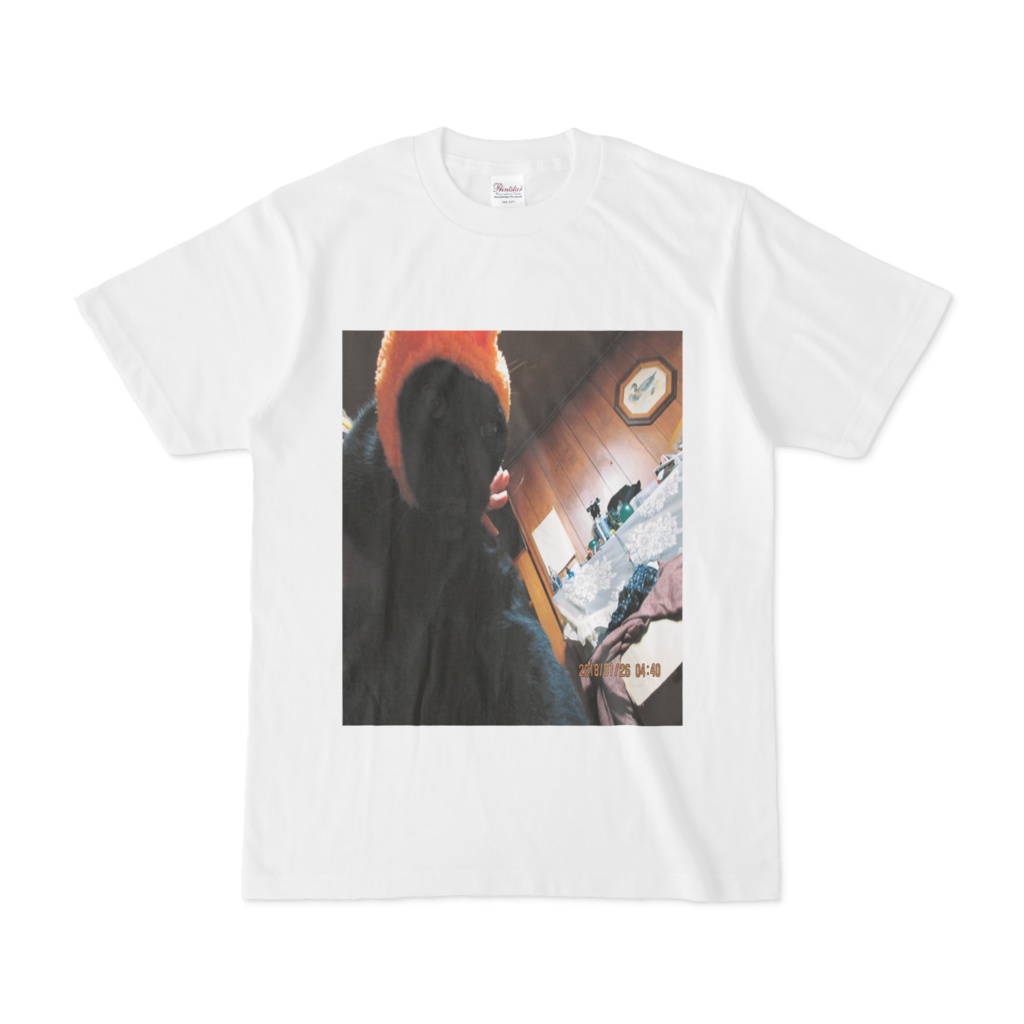 黒猫うさぎTシャツ