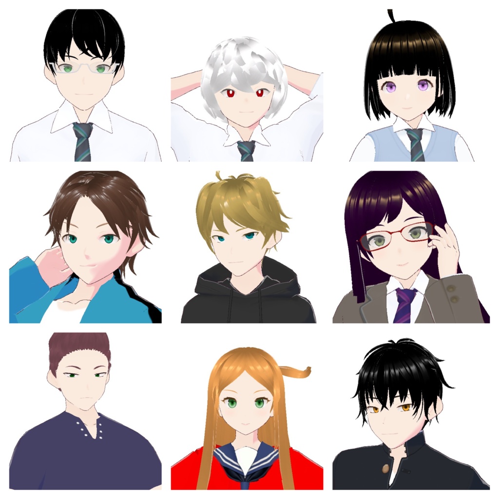 ワールドトリガー立ち絵_玉狛(表情23種)