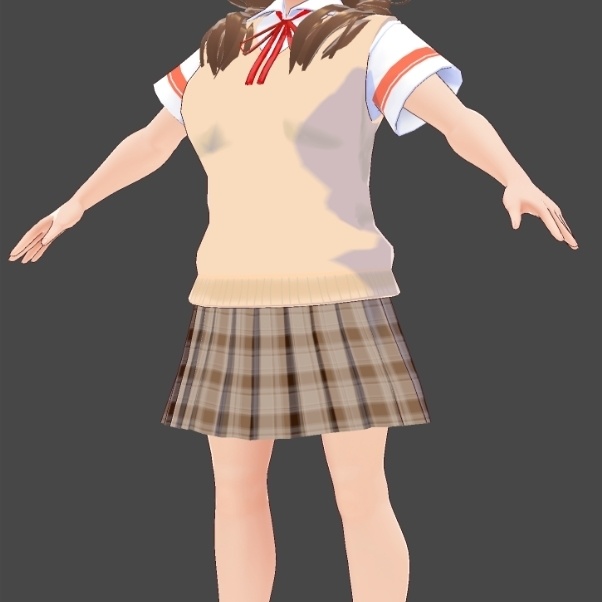 【VRoid】スカートテクスチャ11枚【制服風スカート】
