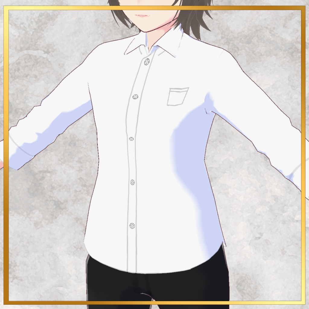 【VRoid】Yシャツ風_テクスチャ2種類【無料版】