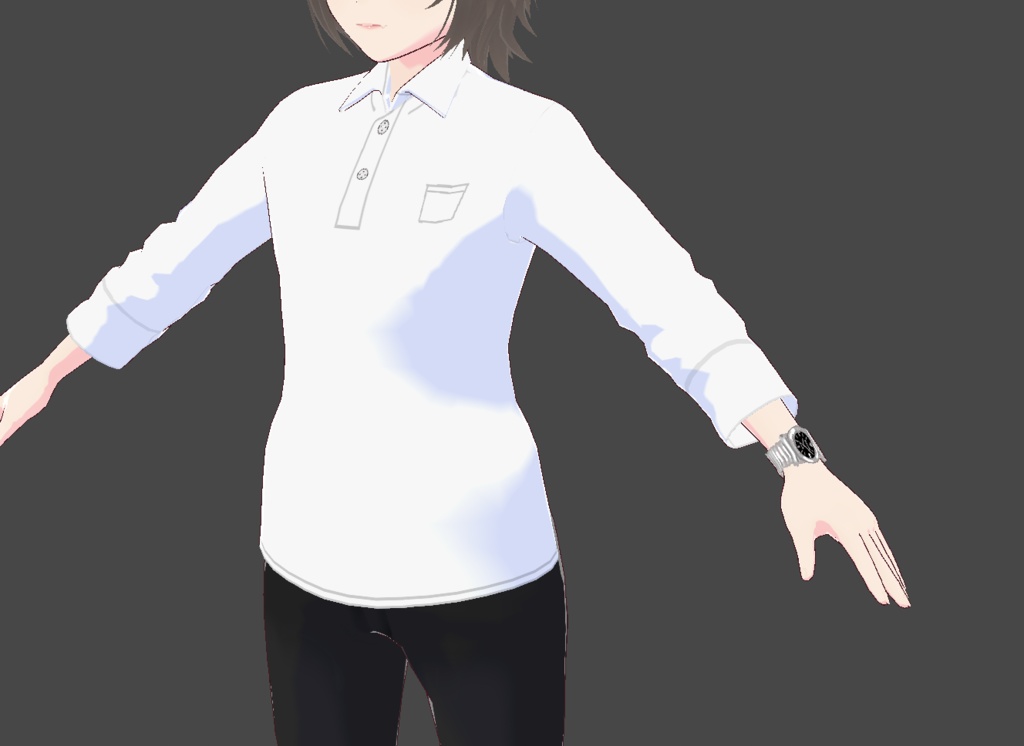 【VRoid】Yシャツ風_テクスチャ2種類【無料版】