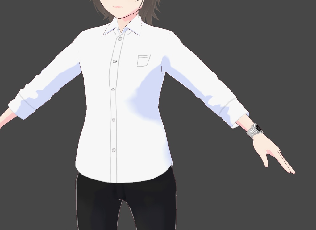 【VRoid】Yシャツ風_テクスチャ2種類【無料版】