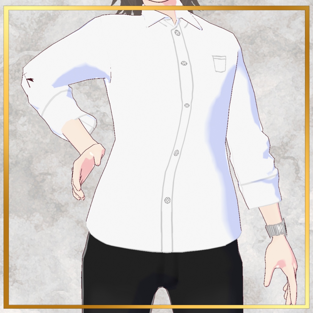 【VRoid】Yシャツ風_テクスチャ2種類【無料版】